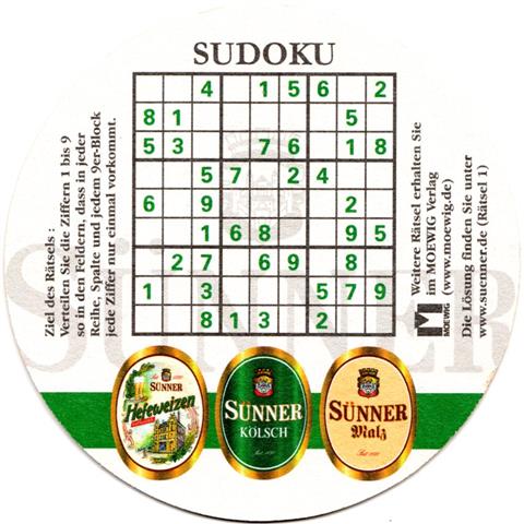 köln k-nw sünner sudoku 1b (rund215-rätsel 1)